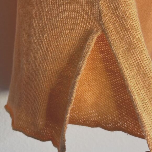 Eileen Fisher Linen Sweater Womens Medium Orange Knit Organic Slouchy Beachy - Picture 3 of 7